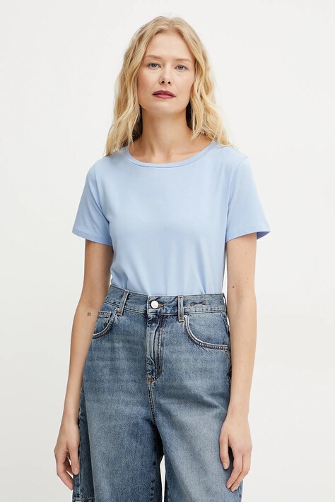 Weekend Max Mara t-shirt damski kolor niebieski 2515971011600