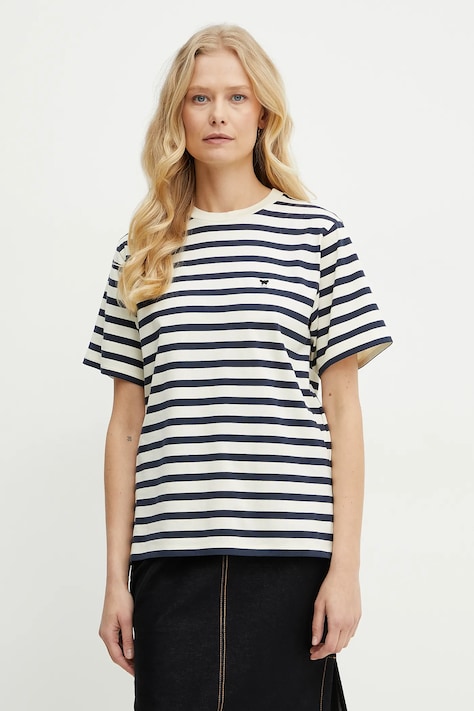Weekend Max Mara t-shirt bawełniany damski kolor beżowy 2515971031600