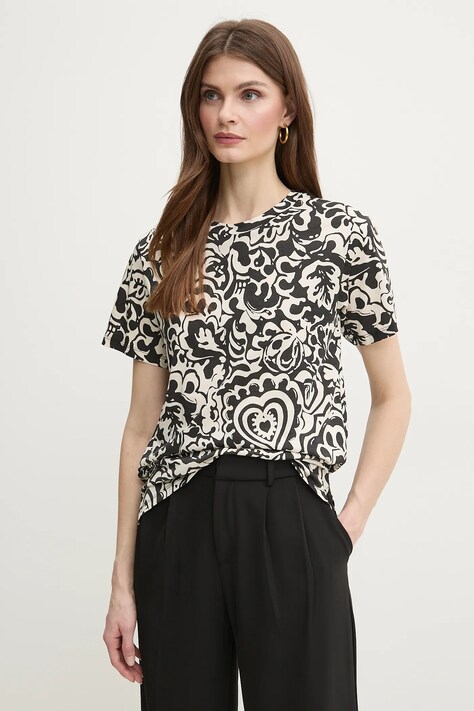 Weekend Max Mara tricou din bumbac femei, culoarea negru, 2515971012600