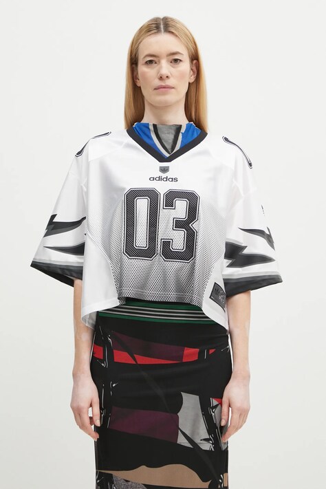 Tričko adidas Originals SS JERSEY bílá barva, JX9216