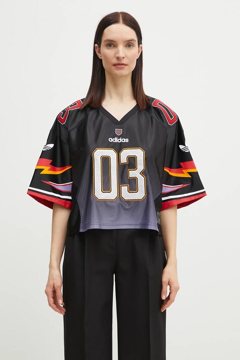 Футболка adidas Originals SS JERSEY жіноча колір чорний JX9217