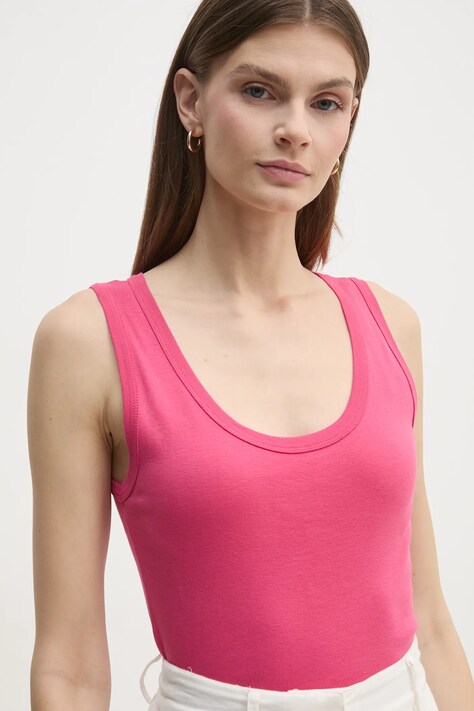 United Colors of Benetton top in cotone colore rosa 3GA2DH010