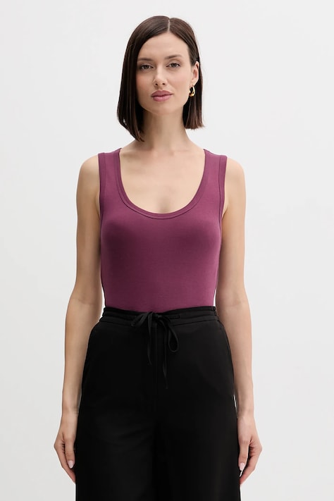 United Colors of Benetton top din bumbac culoarea gri, 3GA2DH010