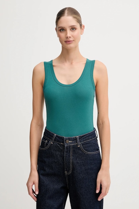 Bavlnený top United Colors of Benetton šedá farba, 3GA2DH010