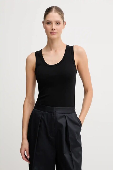 Βαμβακερό τοπ United Colors of Benetton χρώμα: γκρι, 3GA2DH010