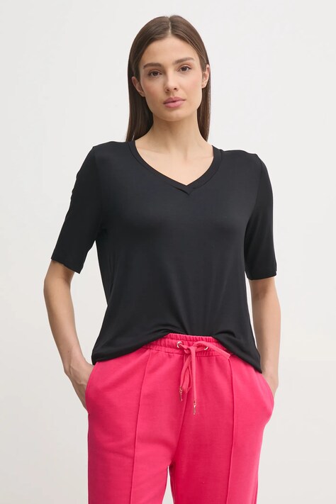 Μπλουζάκι United Colors of Benetton χρώμα: μαύρο, 3Z12D401G