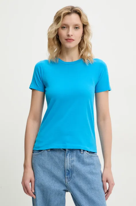 American Vintage t-shirt in cotone donna colore blu GAMI21E25