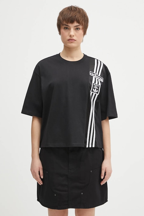 Μπλουζάκι adidas Originals χρώμα: μαύρο, JD0100