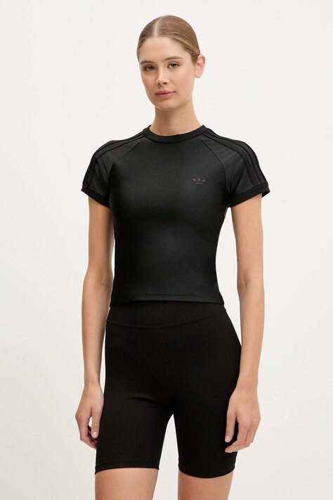 adidas Originals tricou 3-Stripe Spandex culoarea negru, JJ0908