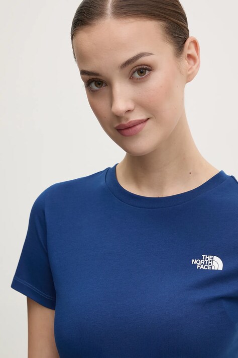 Tričko The North Face Simple Dome tmavomodrá barva, NF0A87NHD1R1