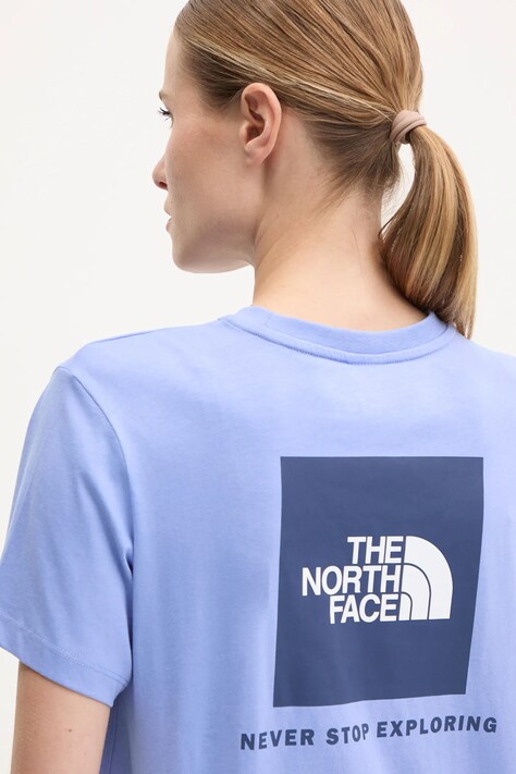 The North Face t-shirt in cotone Box Relaxed donna colore violetto NF0A87NK9W91
