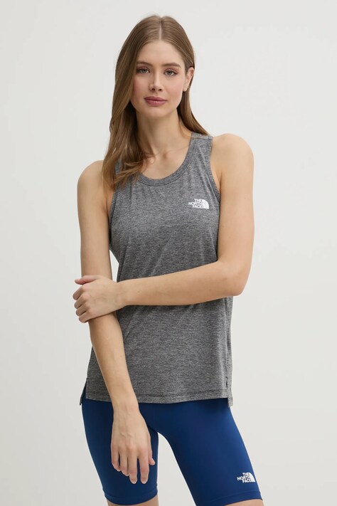 Športový top The North Face Flex dámsky, šedá farba, NF0A8BRT5S51