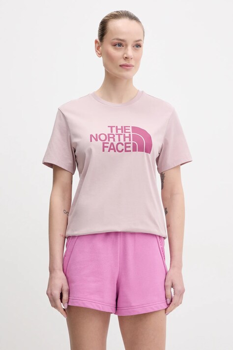 Μπλουζάκι The North Face Relaxed Easy χρώμα: ροζ, NF0A8A6GA1O1