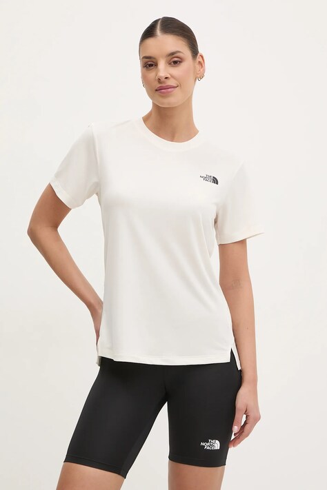 The North Face tricou sport Flex culoarea bej, NF0A8BRRQLI1