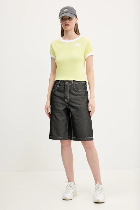 Бавовняна футболка Hugo Blue — SS25-TSD16R, жовтий — фото 2
