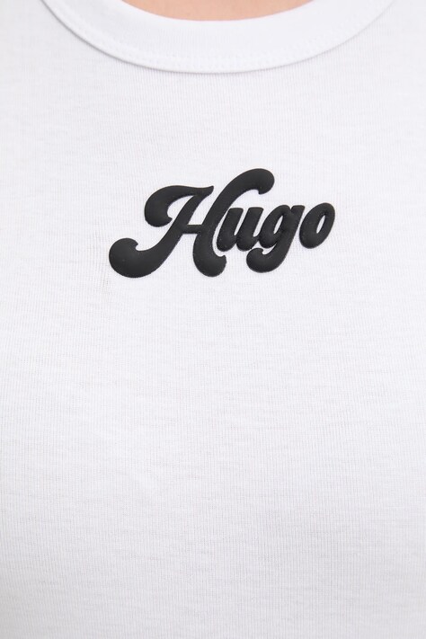 Бавовняна футболка HUGO Delanor_2 — фото 5