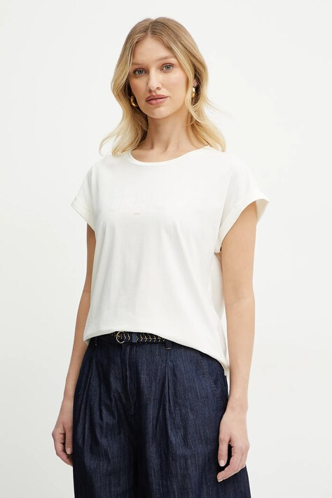 Liu Jo tricou culoarea bej, TA5181 JS003