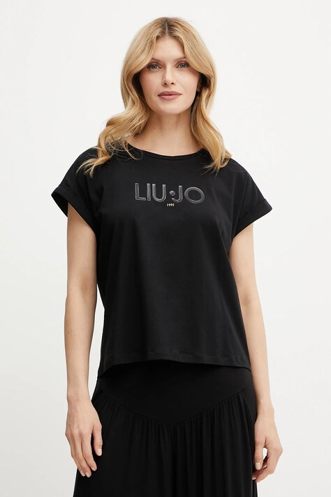 Liu Jo tricou culoarea negru, TA5181 JS003