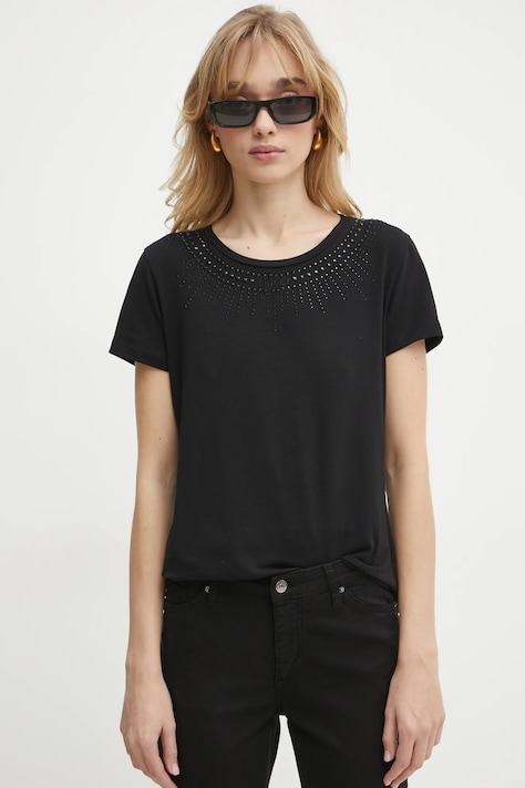 Liu Jo tricou femei, culoarea negru, TA5214 JS003