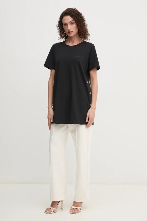 Liu Jo tricou femei, culoarea negru, TA5255 JS088