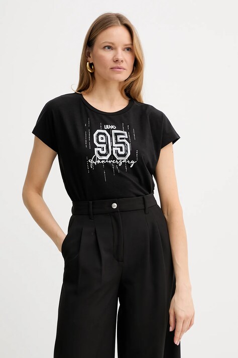 Футболка Liu Jo колір чорний TA5268 JS005