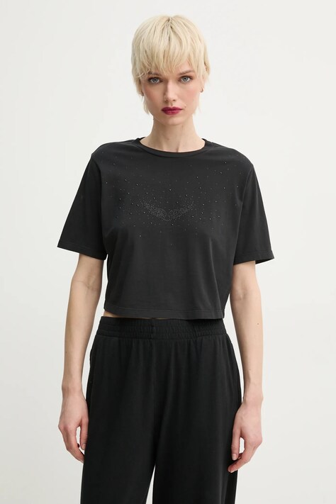 Bavlněné tričko ZADIG&VOLTAIRE černá barva, JWTS02705