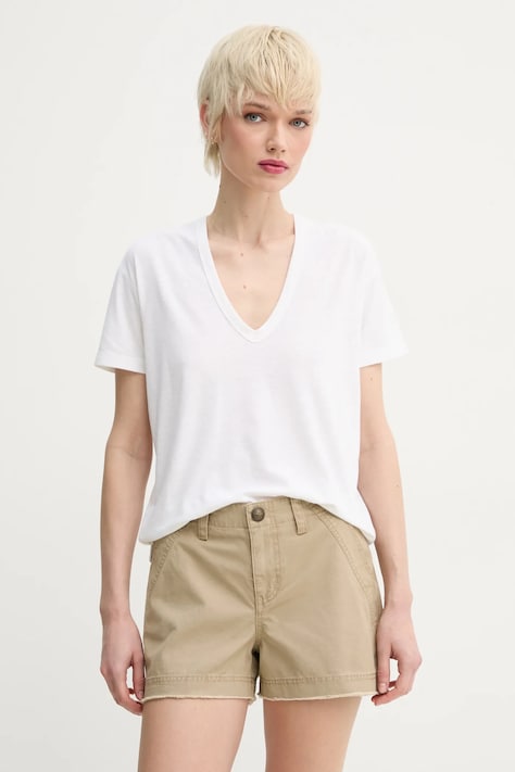 Футболка з домішкою льону ZADIG&VOLTAIRE жіноча колір бежевий JWTS02726