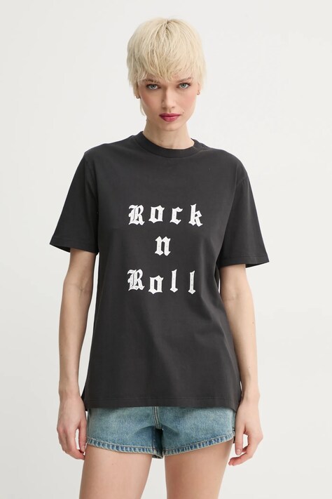 Хлопковая футболка ZADIG&VOLTAIRE женская цвет чёрный JWTS02770