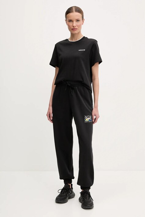 Бавовняна футболка adidas Originals Graphic Loose T — SS25-TSD18R, чорний — фото 2