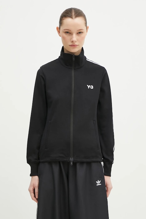 Y-3 sweatshirt 3-Stripes Track Top women's black color with an application IW7460