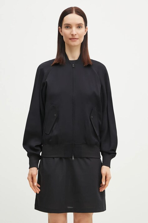 Куртка-бомбер Y-3 Rayon Twill Track Top колір чорний перехідна JD1762