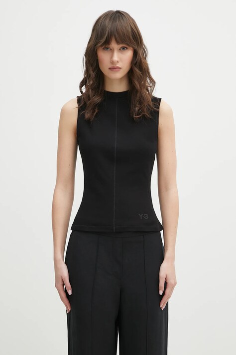Y-3 top in cotone Fitted Tank Top colore nero JD1766
