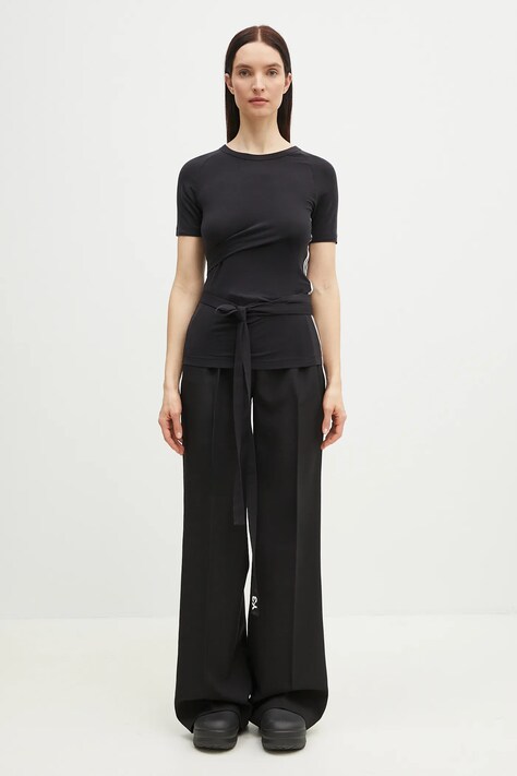 Y-3 tricou TNCL SS Tee femei, culoarea negru, JD6002