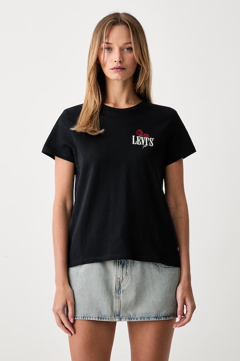 Levi's T-shirt damski bawełniany THE PERFECT granatowy 17369