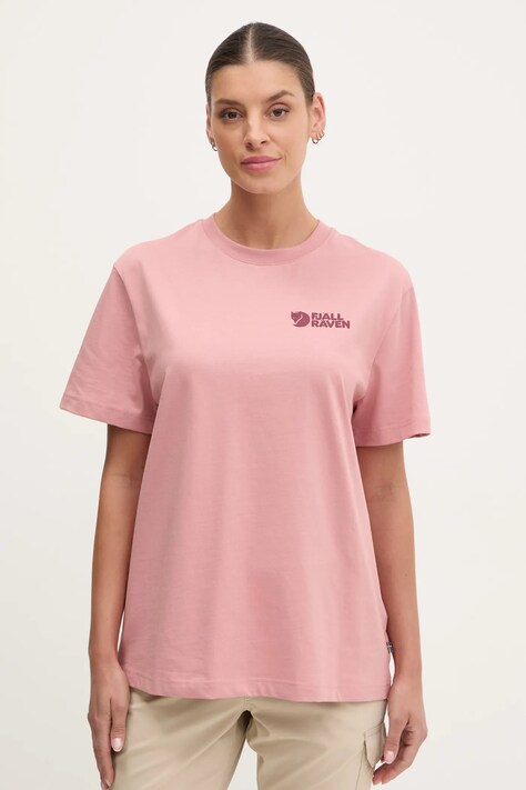 Tričko Fjallraven Heavy Classic růžová barva, F14600188