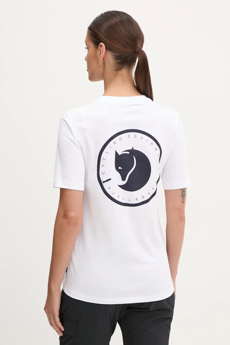 Fjallraven tricou Hoja femei, culoarea alb, F14600204