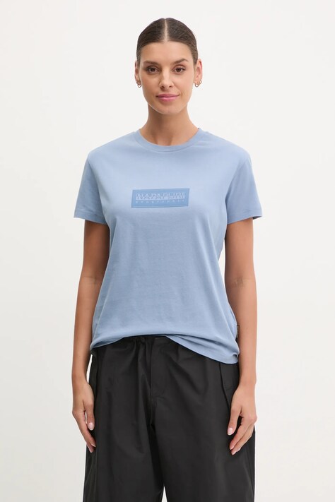 Napapijri tricou din bumbac S-Box femei, NP0A4IP1B2S1