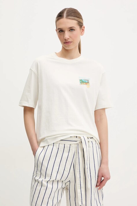 Napapijri tricou din bumbac S-Nice femei, culoarea alb, NP0A4IG42061