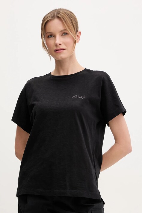 Napapijri tricou din bumbac S-Eclair femei, culoarea negru, NP0A4IFZ9411