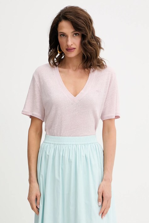 BOSS Orange tricou de in culoarea bej, 50538645