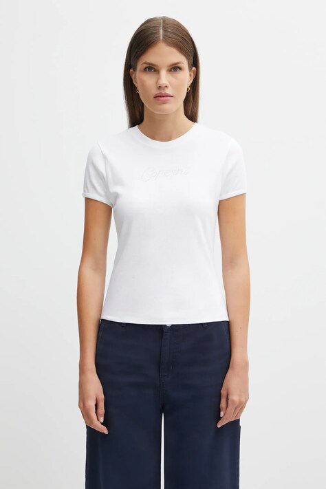 Coperni tricou din bumbac Crystal Logo culoarea alb, COPJS07CRF5017