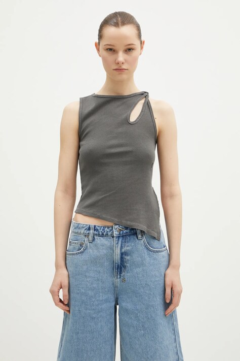 Top KSUBI Twisted Tank dámsky, šedá farba, WPS25SI004
