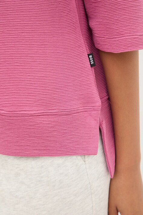 BOSS t-shirt lounge damski kolor fioletowy 50540029