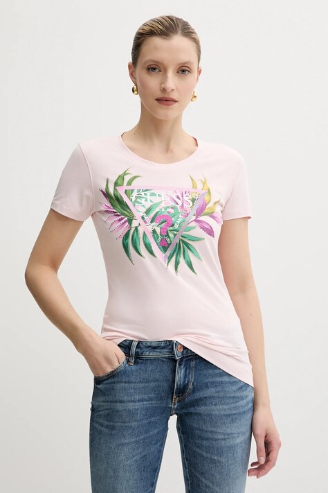 Guess tricou culoarea roz, W5GI07 J1314
