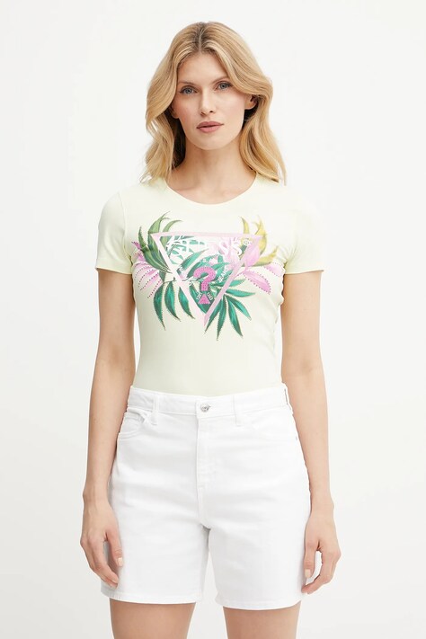 Guess t-shirt colore giallo W5GI07 J1314