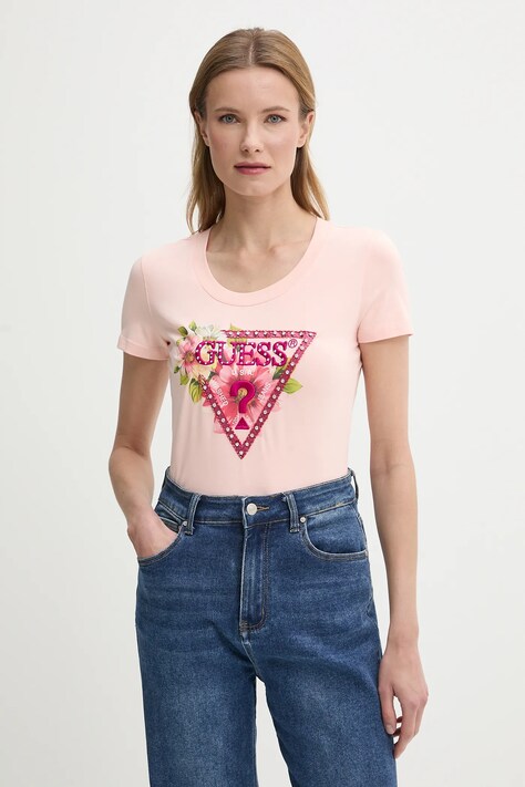 Guess tricou culoarea portocaliu, W5GI10 J1314