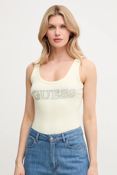 Топ Guess цвет жёлтый W5GP29 KA0H1
