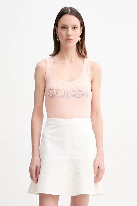 Топ Guess цвет оранжевый W5GP29 KA0H1