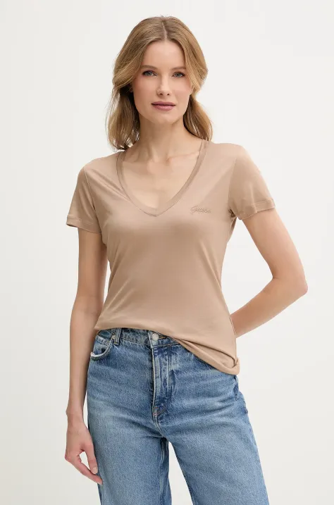 Футболка Guess цвет бежевый W5GP31 KCSX2