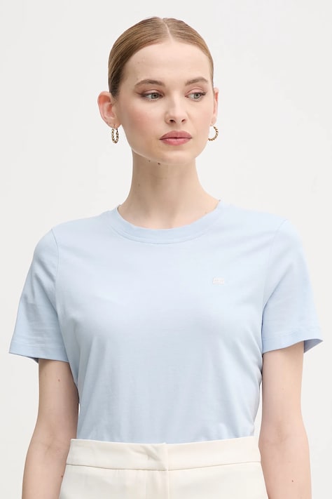 Tommy Hilfiger t-shirt bawełniany damski kolor niebieski WW0WW45522